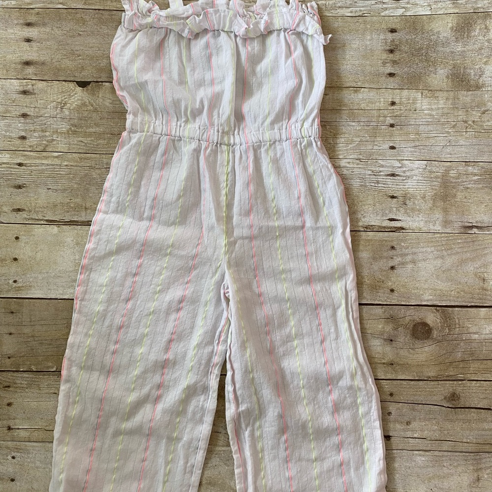Janie & Jack Neon Pinstripe Jumpsuit 5T
